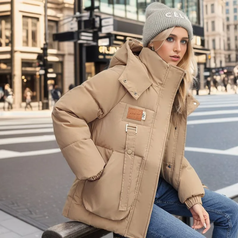 Delwyn | Doudoune imperméable et coupe-vent – ​​Veste d'hiver imperméable et coupe-vent avec capuche et isolation