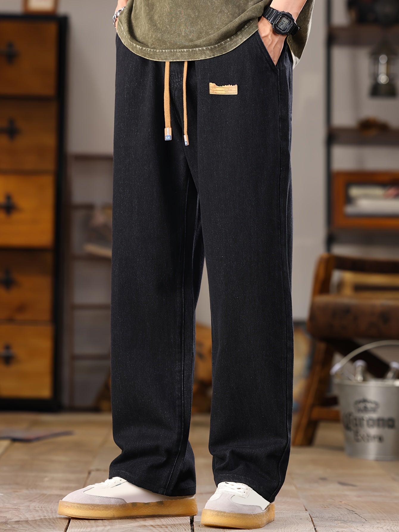 Thrynn | Lichtblauwe herenjeans in Koreaanse stijl – rechte pasvorm