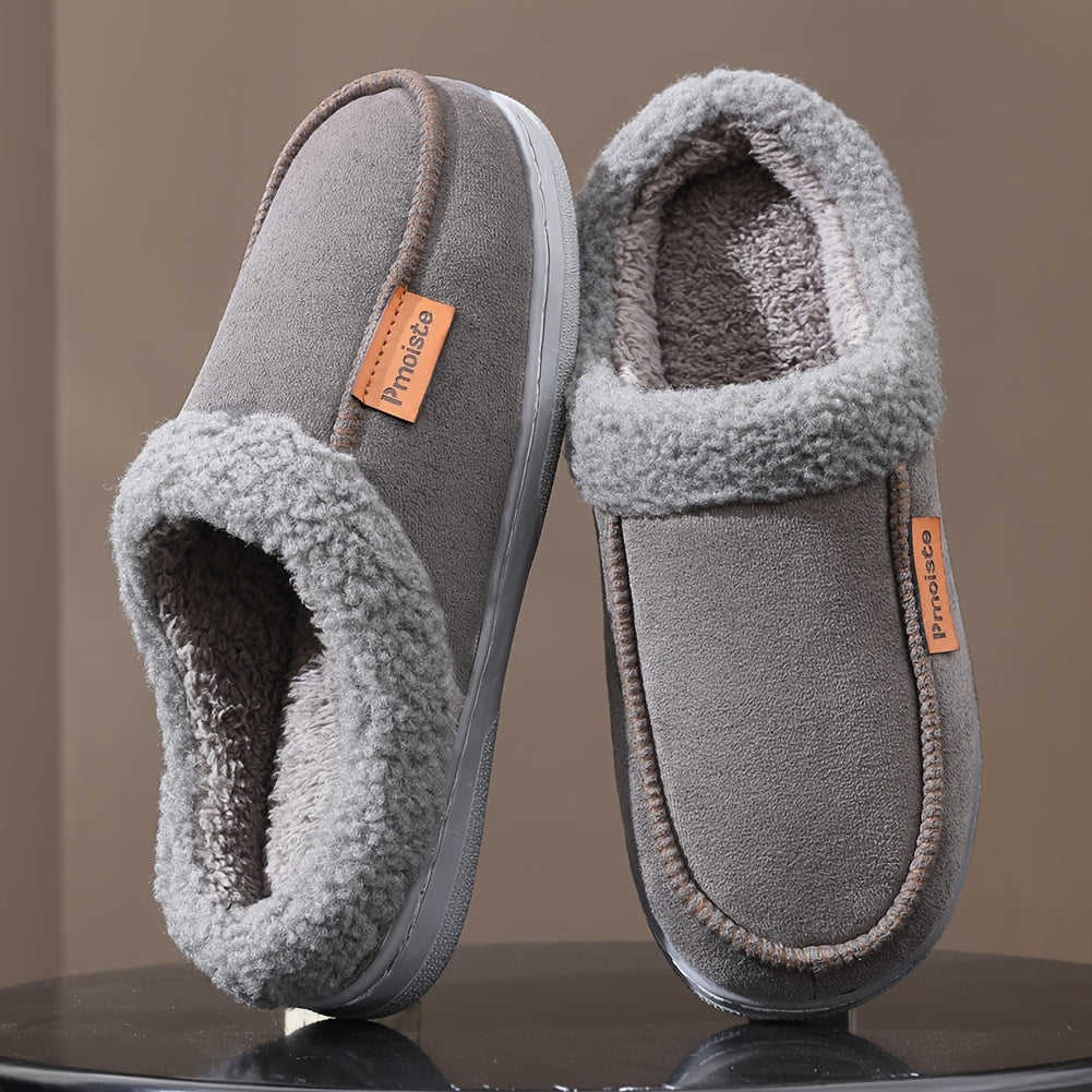 ThermaSole | Heren Memory Foam Slippers Winter Warme Slip-On Moccasin Binnen/Buiten Zachte Stof