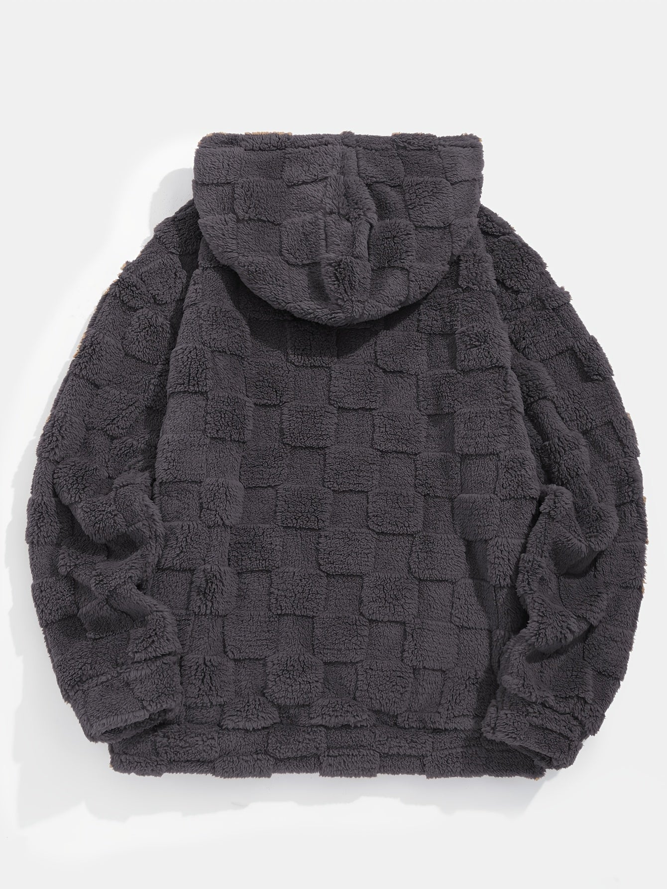 Dander | Plush fleece hoodie voor heren – Comfortabele, losvallende wintertrui met zak aan de voorkant