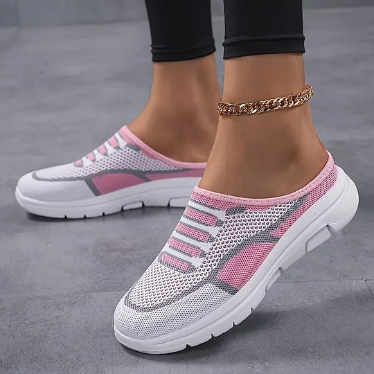 Nyraeth | Slip-on sneakers voor dames – Lichtgewicht, ademende schoenen van mesh, casual wandelsneakers