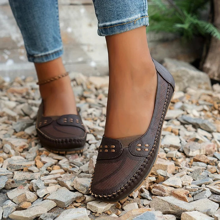 Trish | Mocassins orthopédiques confortables pour femmes - Soutien de la voûte plantaire, modèles à enfiler