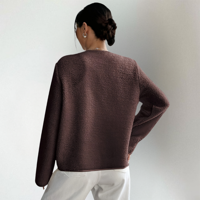 Rabea | Elegante ronde hals cardigan – zacht gebreid, lichtgewicht, met knopen of open voorkant