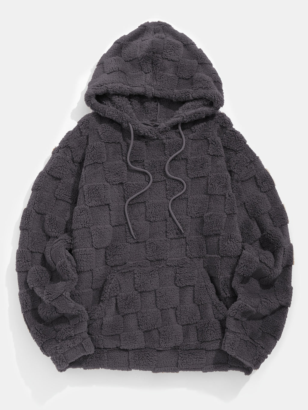 Dander | Plush fleece hoodie voor heren – Comfortabele, losvallende wintertrui met zak aan de voorkant