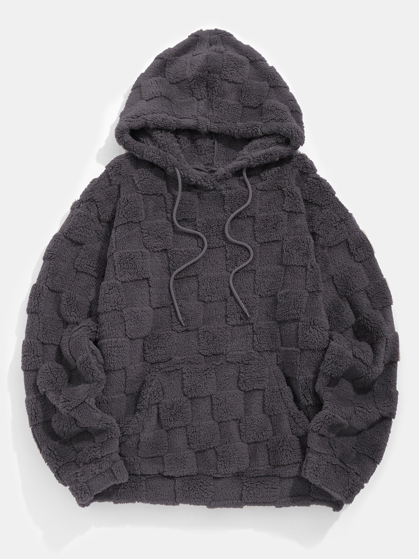 Dander | Plush fleece hoodie voor heren – Comfortabele, losvallende wintertrui met zak aan de voorkant