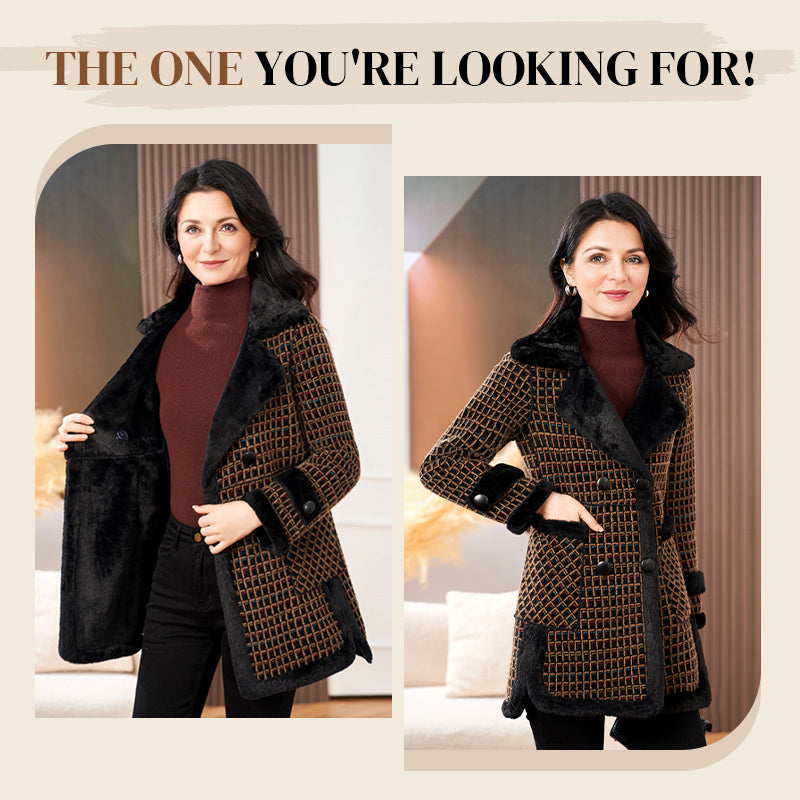 Nevia | Manteau d'hiver élégant et chaud avec poches et doublure douce – col en fausse fourrure, stylé et confortable