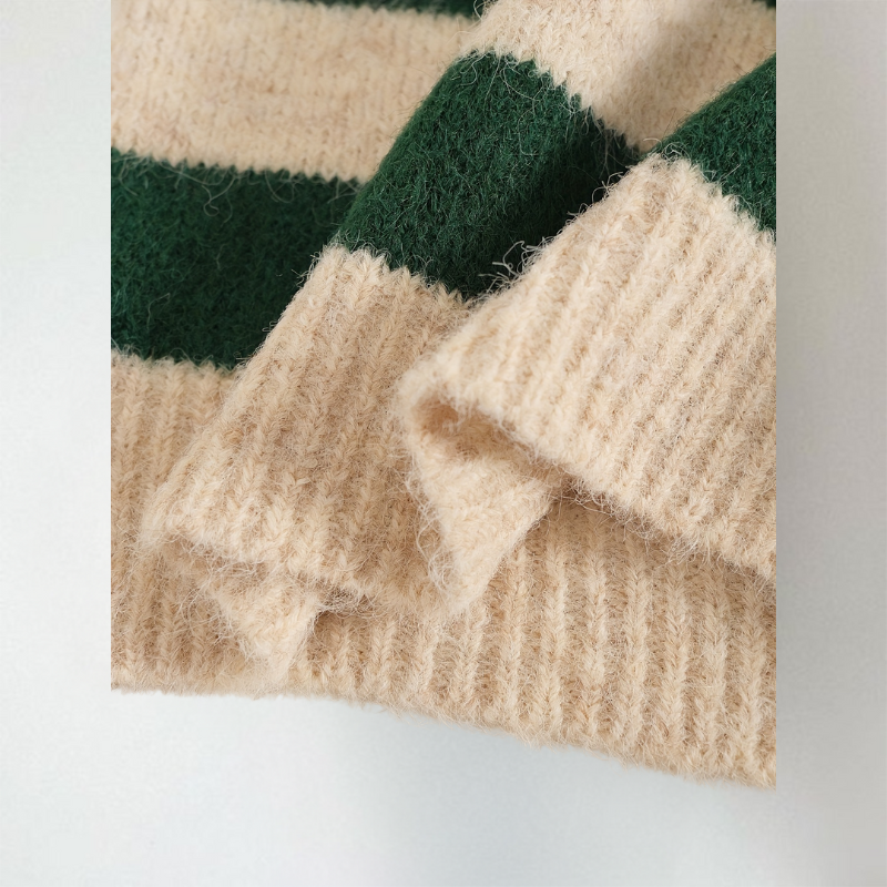 Rieke | Dames Elegante Gestreepte Cardigan – Zacht Gebreid, Lichtgewicht