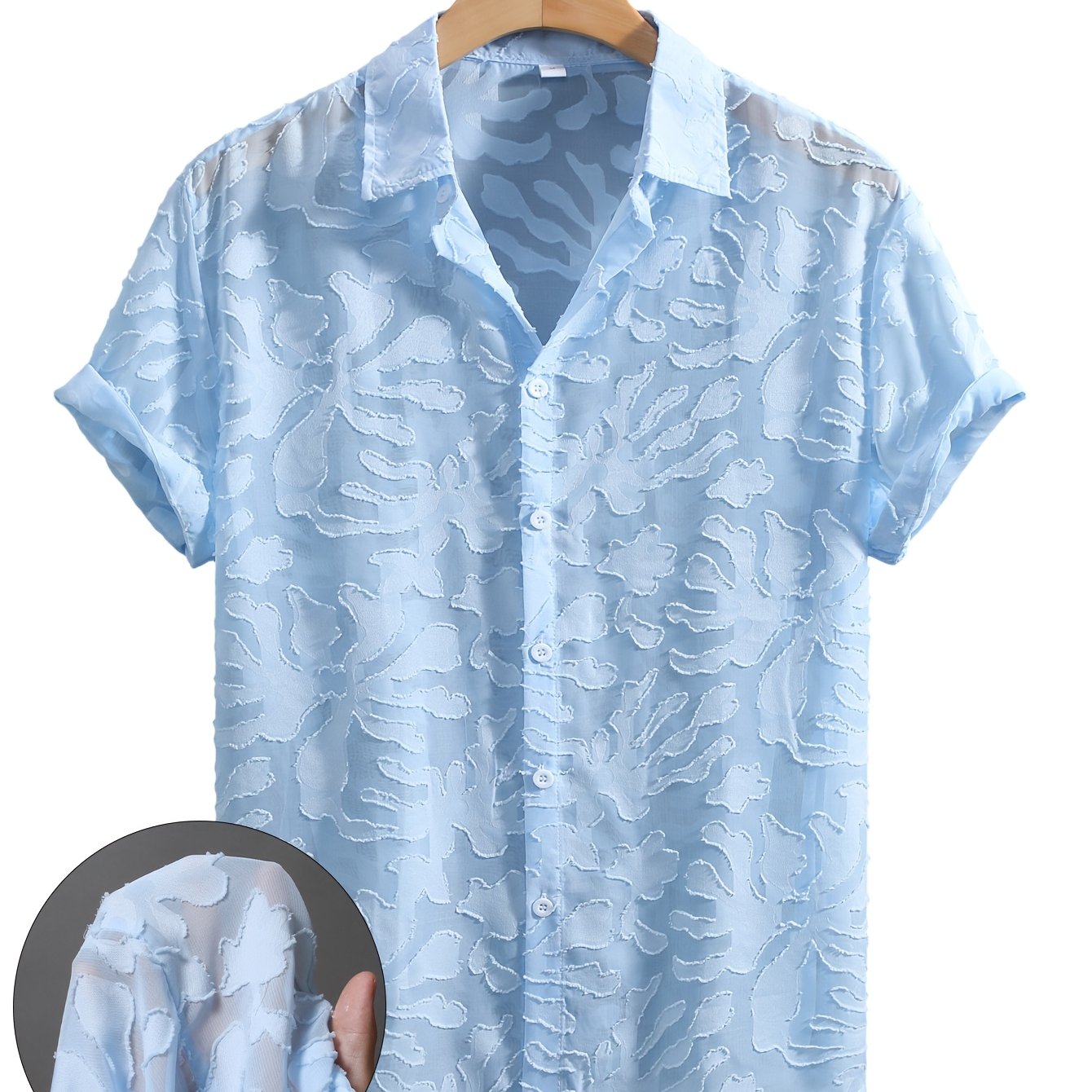 Krovian | Zomerpoloshirt voor heren – Lichtgewicht, ademend jacquard met korte mouwen en reverskraag