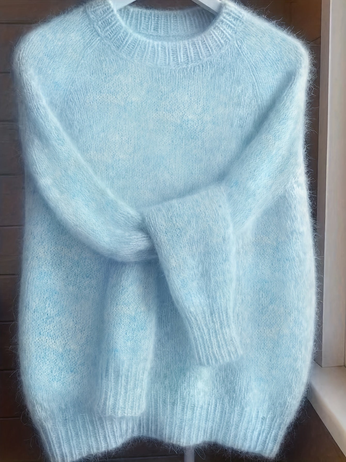 Lorixa | Zachte mohairmix trui voor dames – Comfortabele, stijlvolle raglanmouwen voor de winter