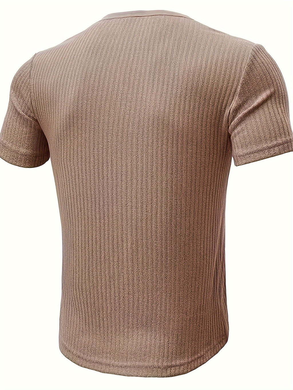 Ralith | T-shirt Henley rayé pour homme - Manches courtes, respirant, décontracté et élégant