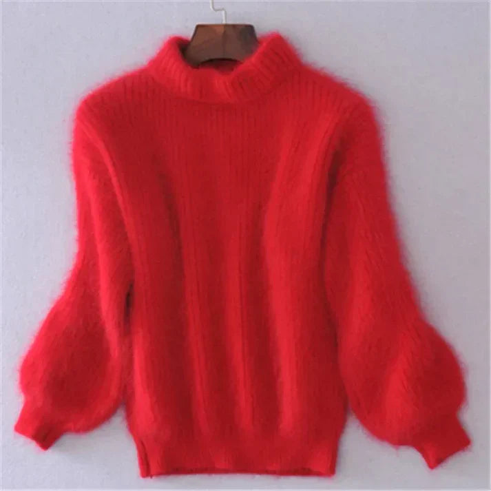 Thariel | Gemütlicher Vintage-Angorapullover für Damen – flauschig, weich, elegant gestrickt