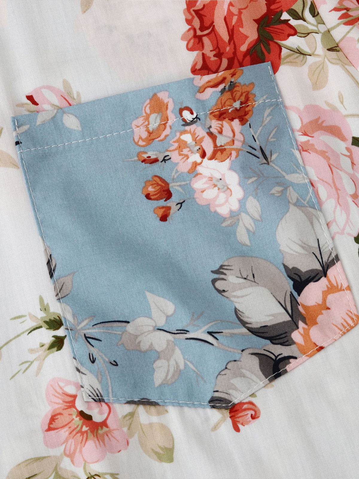 Halvar | Chemise hawaïenne tropicale pour homme - patchwork floral, manches courtes, style décontracté