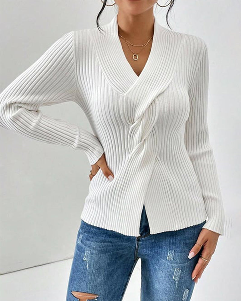 Nereya | Elegante damesmode met lange mouwen en V-hals