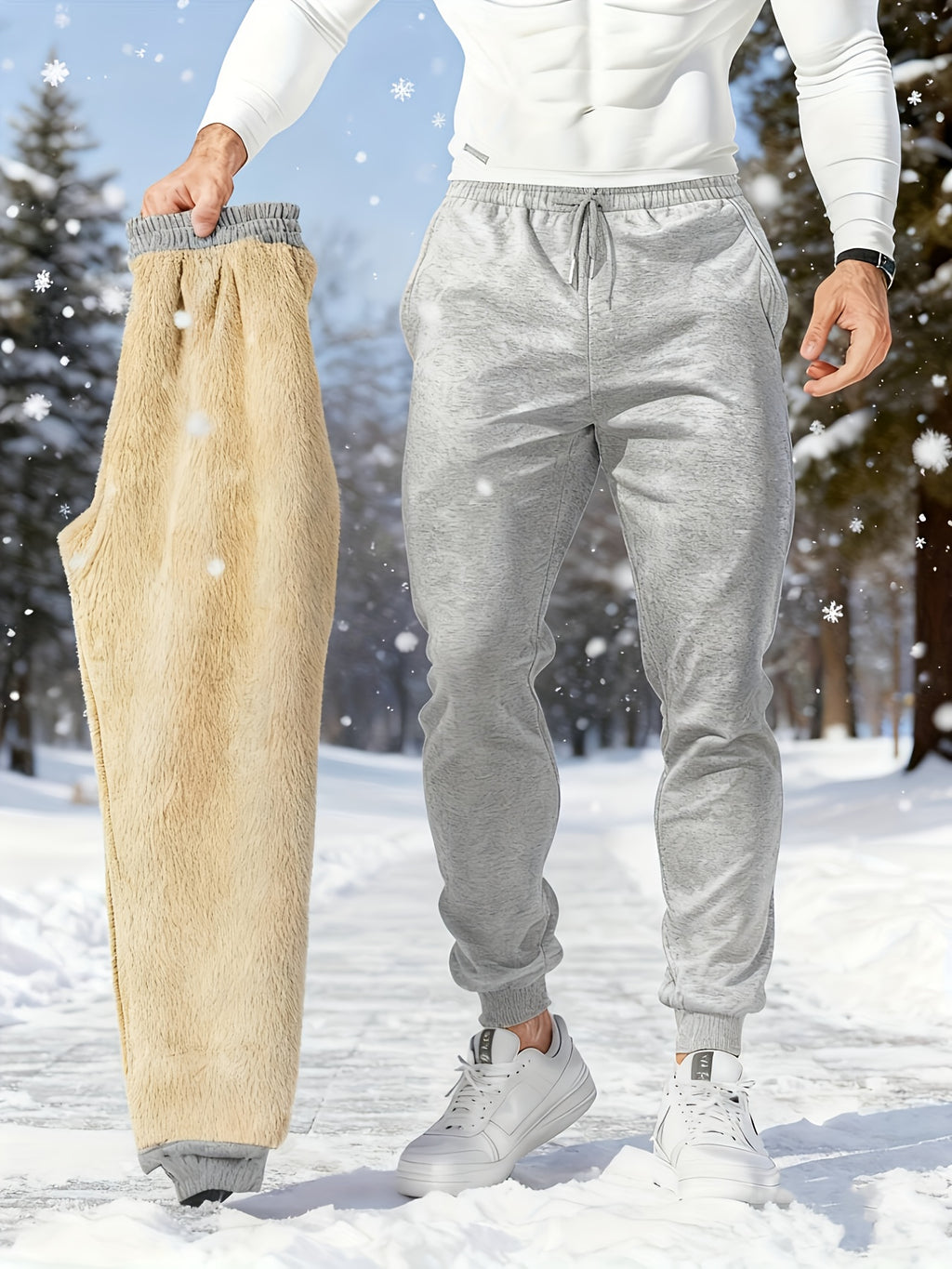 Caeric | Robuste Winter-Schneehose für Herren – dicke, isolierte Ski- und Snowboardhose mit integriertem Thermofutter