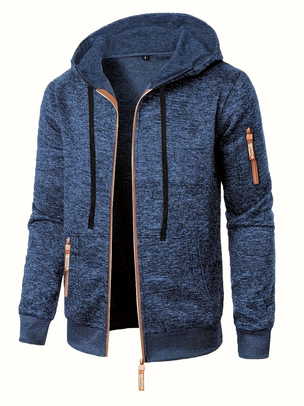 Caslan | Heren sweaterjack met capuchon en ritssluiting – Lichtgewicht casual hoodie