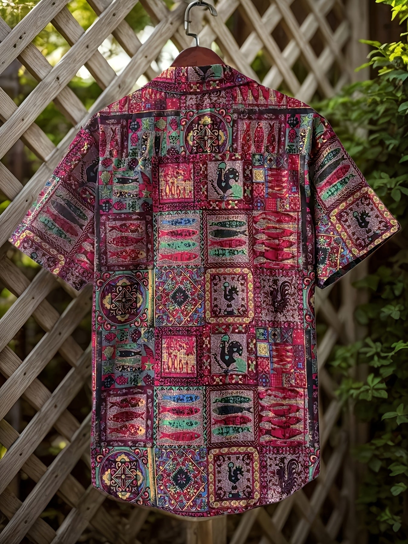 Cavan | Herenoverhemd met tribale print – Losvallend, etnisch, casual, korte mouwen, met knopen