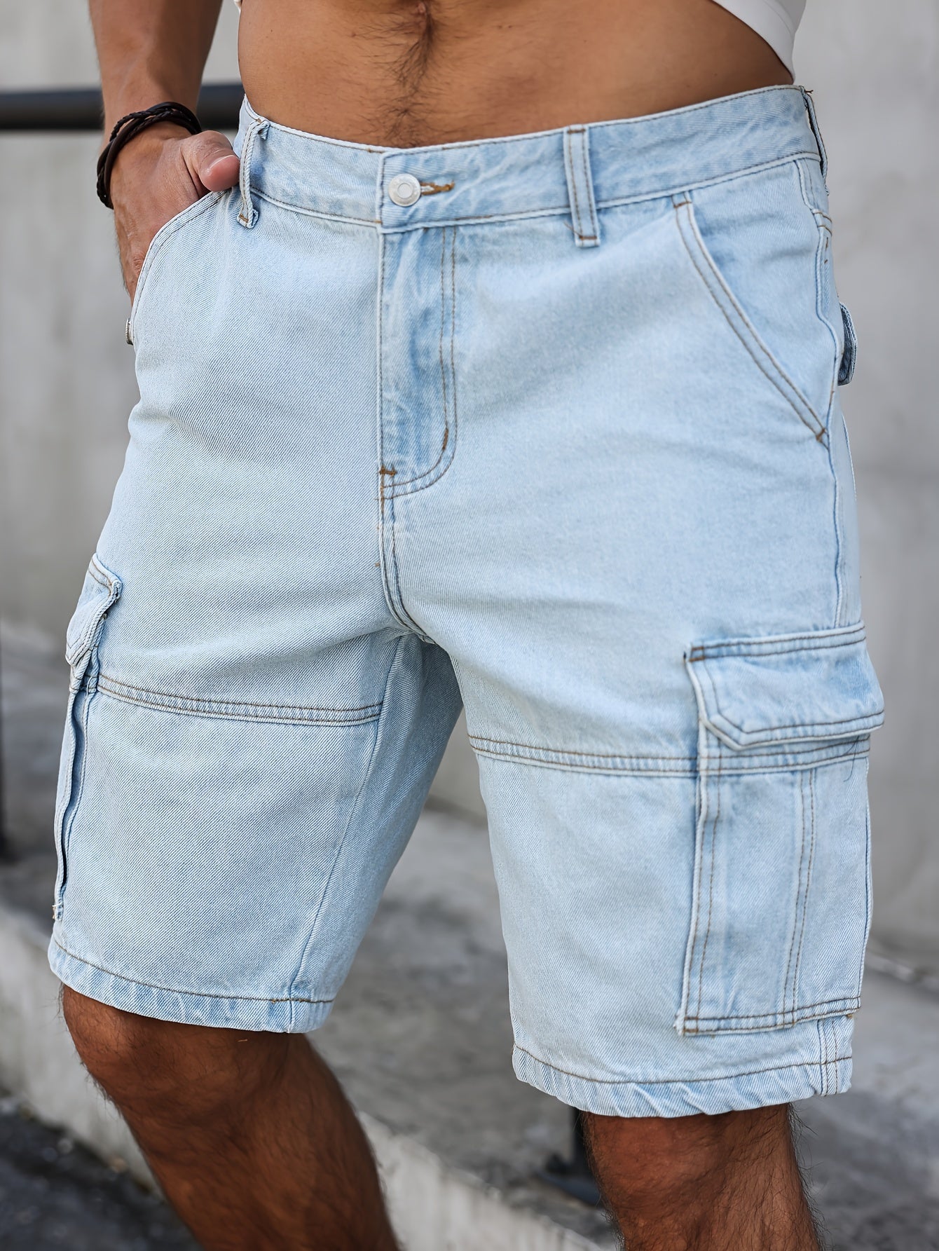 Pyrion | Klassieke Blauwe Denim Shorts – Lichtgewicht Casual Zomerse Knie‑Lange Shorts
