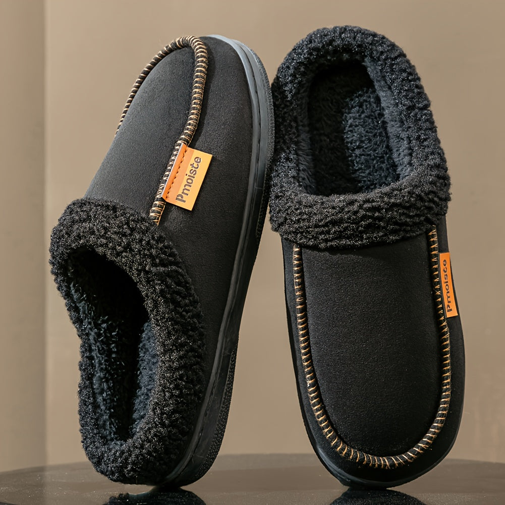 ThermaSole | Heren Memory Foam Slippers Winter Warme Slip-On Moccasin Binnen/Buiten Zachte Stof