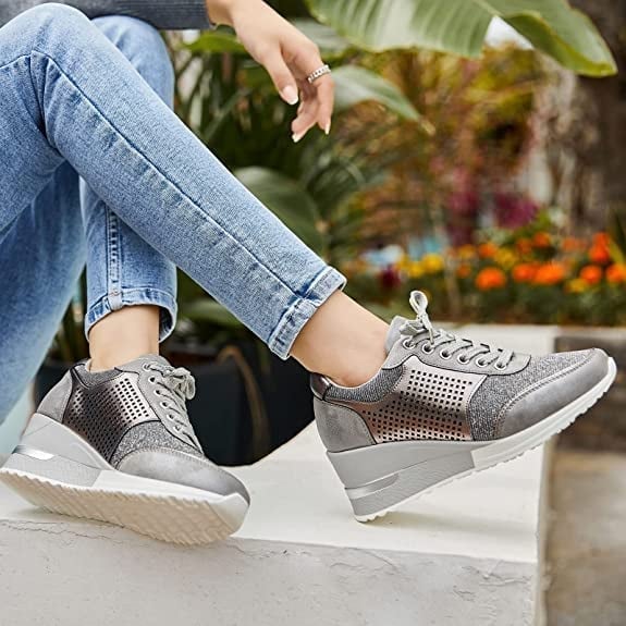 Cira | Orthopedische sneakers met sleehak voor dames – Comfortabele schoenen met plateauzool