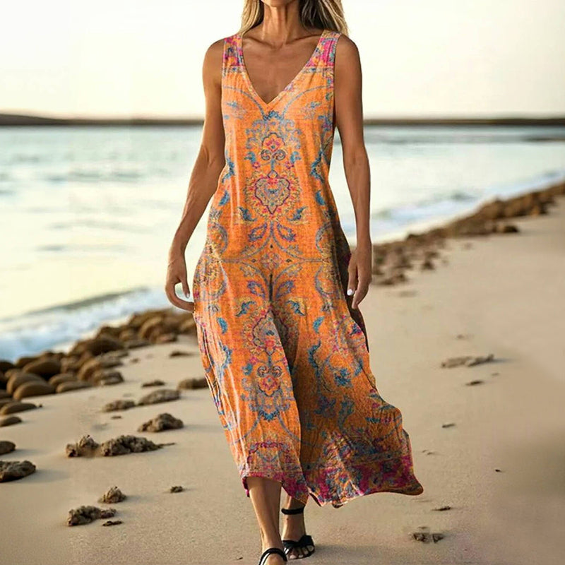 Girelle | Vintage etnische jurk voor dames – Boho-maxi-jurk
