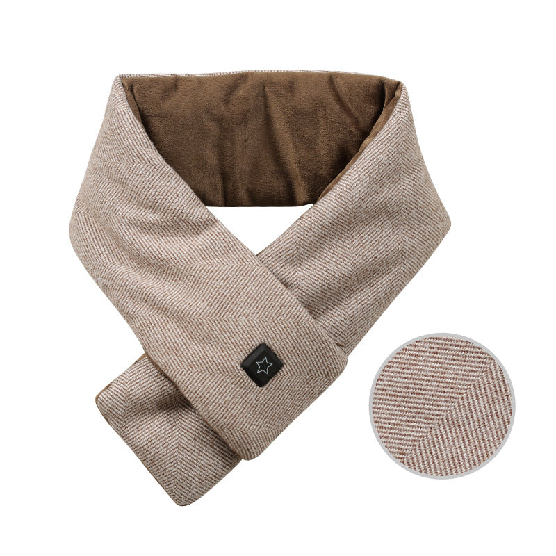 ThermaScarf | Elektrisch beheizbarer Schal – USB-aufladbarer Nackenwärmer, weicher Winterschal