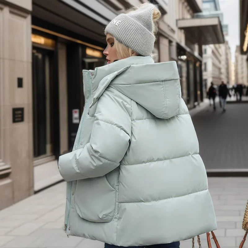 Delwyn | Doudoune imperméable et coupe-vent – ​​Veste d'hiver imperméable et coupe-vent avec capuche et isolation