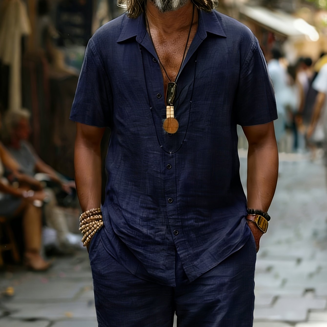 Brent | 2-delige set met casual overhemd en korte broek voor heren – Ademende, lichtgewicht zomerkleding