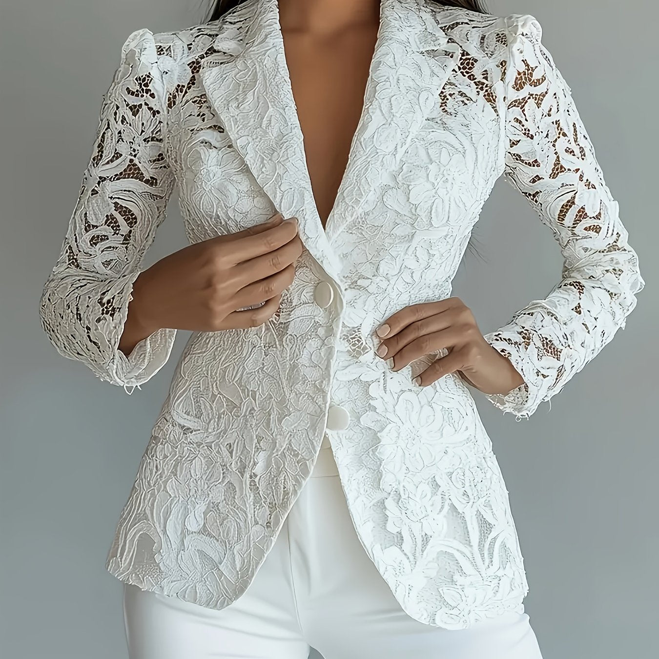 Norielle | Zomerse, doorschijnende damesblazer met voering