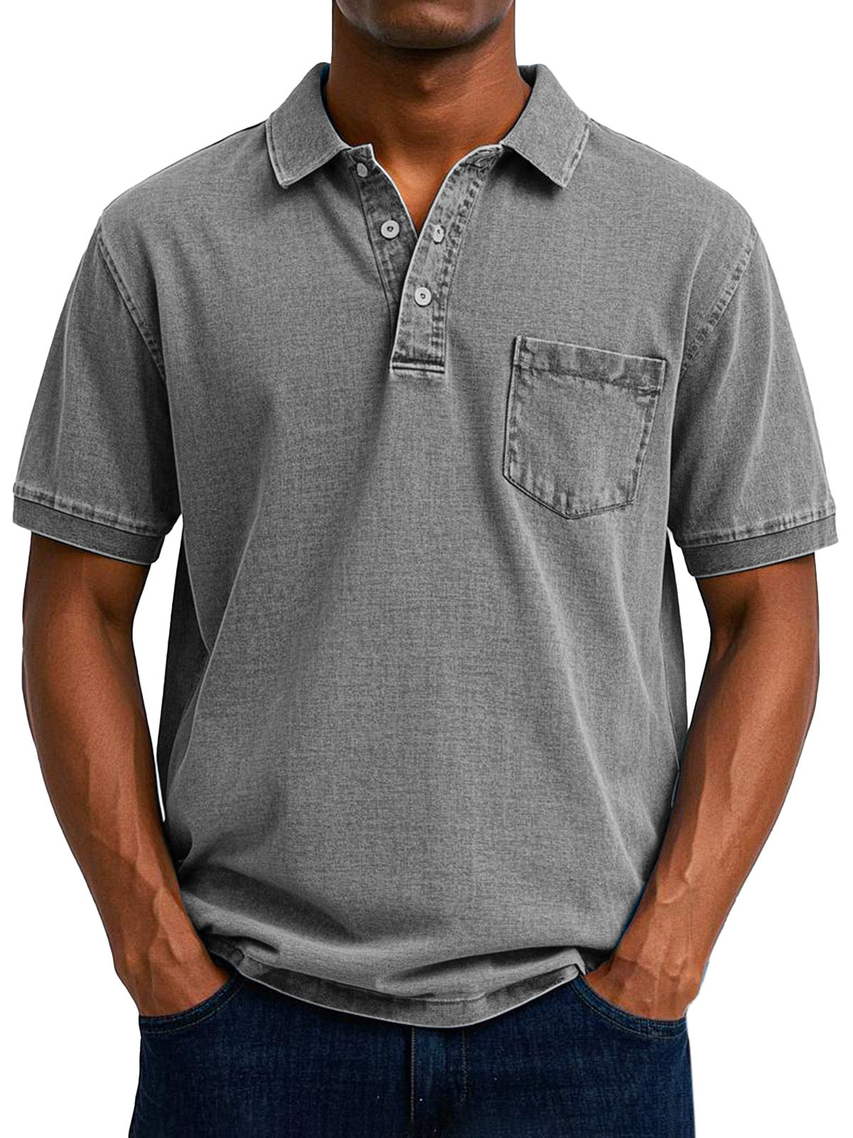 Veikko | Vintage-Freizeit-Poloshirt für Herren – Klassische Passform, weiche Baumwollmischung