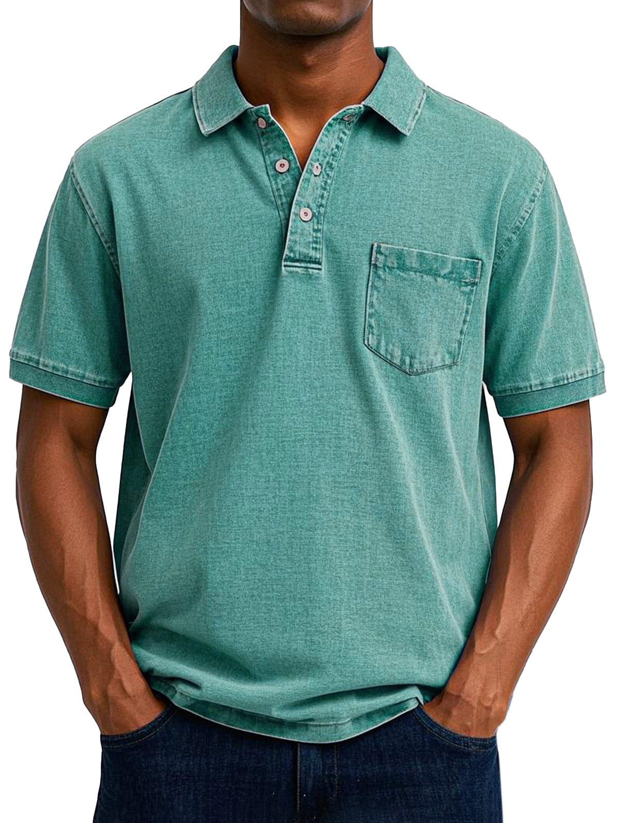 Veikko | Vintage-Freizeit-Poloshirt für Herren – Klassische Passform, weiche Baumwollmischung