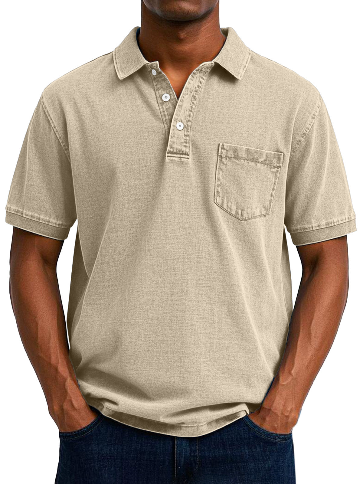 Veikko | Vintage-Freizeit-Poloshirt für Herren – Klassische Passform, weiche Baumwollmischung