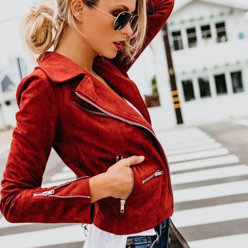 Maartje | Damen-Motorradjacke, stilvoll und elegant, mit Reißverschluss, warm und bequem, lässig oder schick