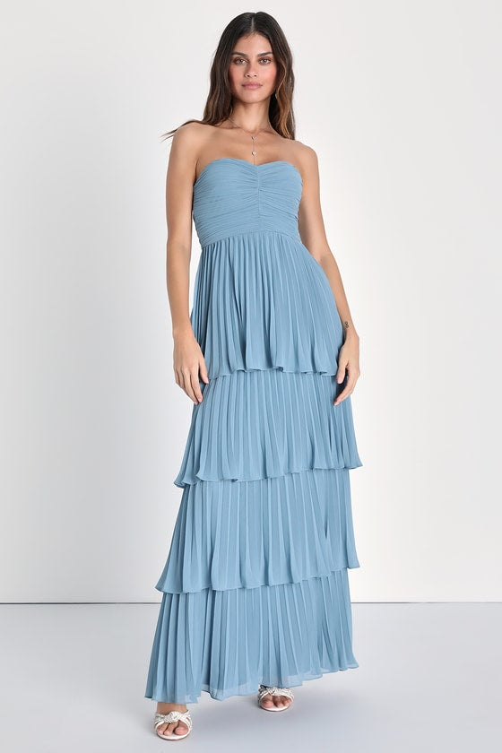 Belae | Elegante dames strapless maxi jurk – Formele avondjurk
