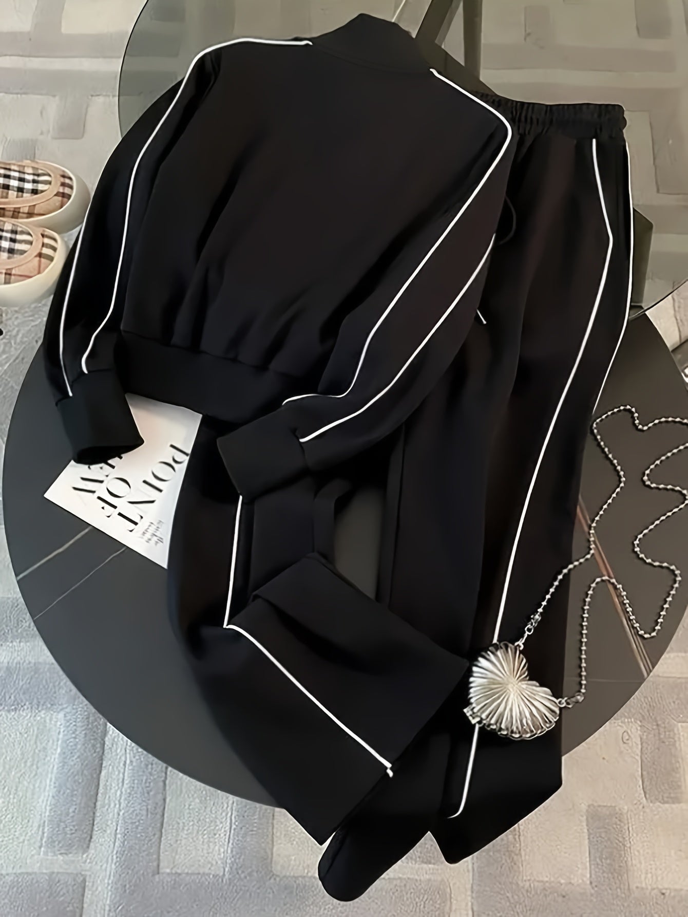 Marielis | Casual tweedelige sportkleding voor dames – Sweatshirt met ritssluiting en joggingbroek