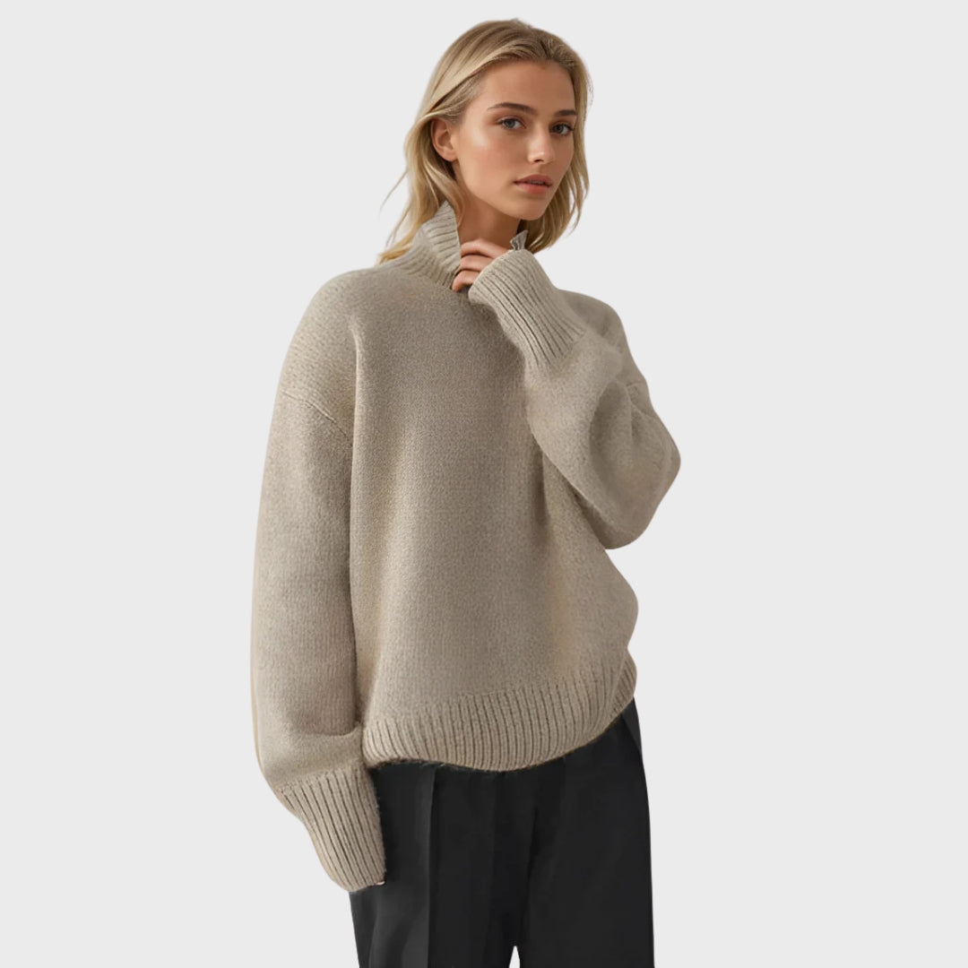 Jasira | Kaschmir-Rollkragenpullover für Damen – Weicher Strickpullover für den Winter