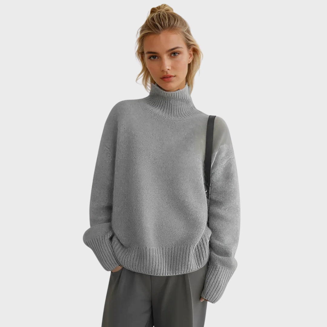 Jasira | Kaschmir-Rollkragenpullover für Damen – Weicher Strickpullover für den Winter