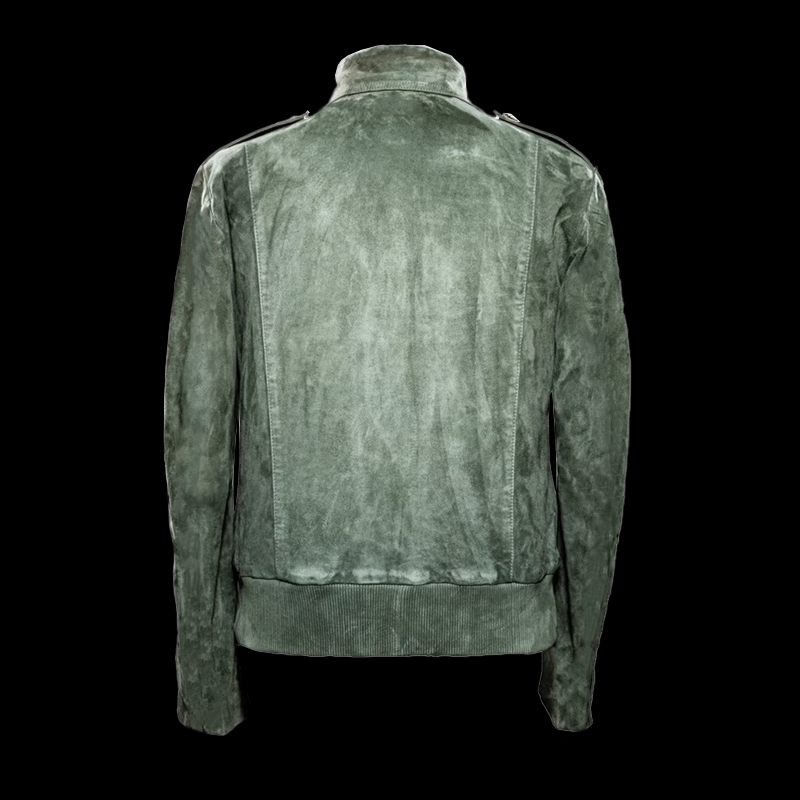 Orenth | Retro suède jas voor heren met reverskraag, ritssluiting, borstzak, casual bovenkleding