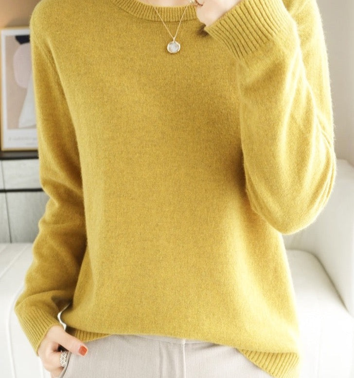 Sanne | Eleganter Pullover aus Merinowolle, weich und atmungsaktiv, leichter Strickpullover