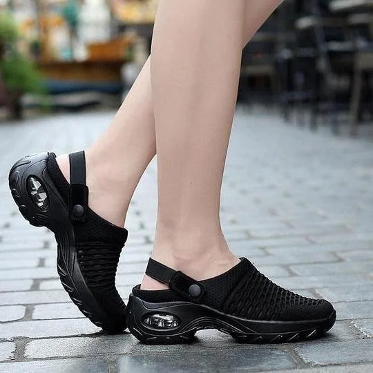 CloudClog | Orthopedische dames luchtkussenklompen – Lichtgewicht, ademend mesh instappers