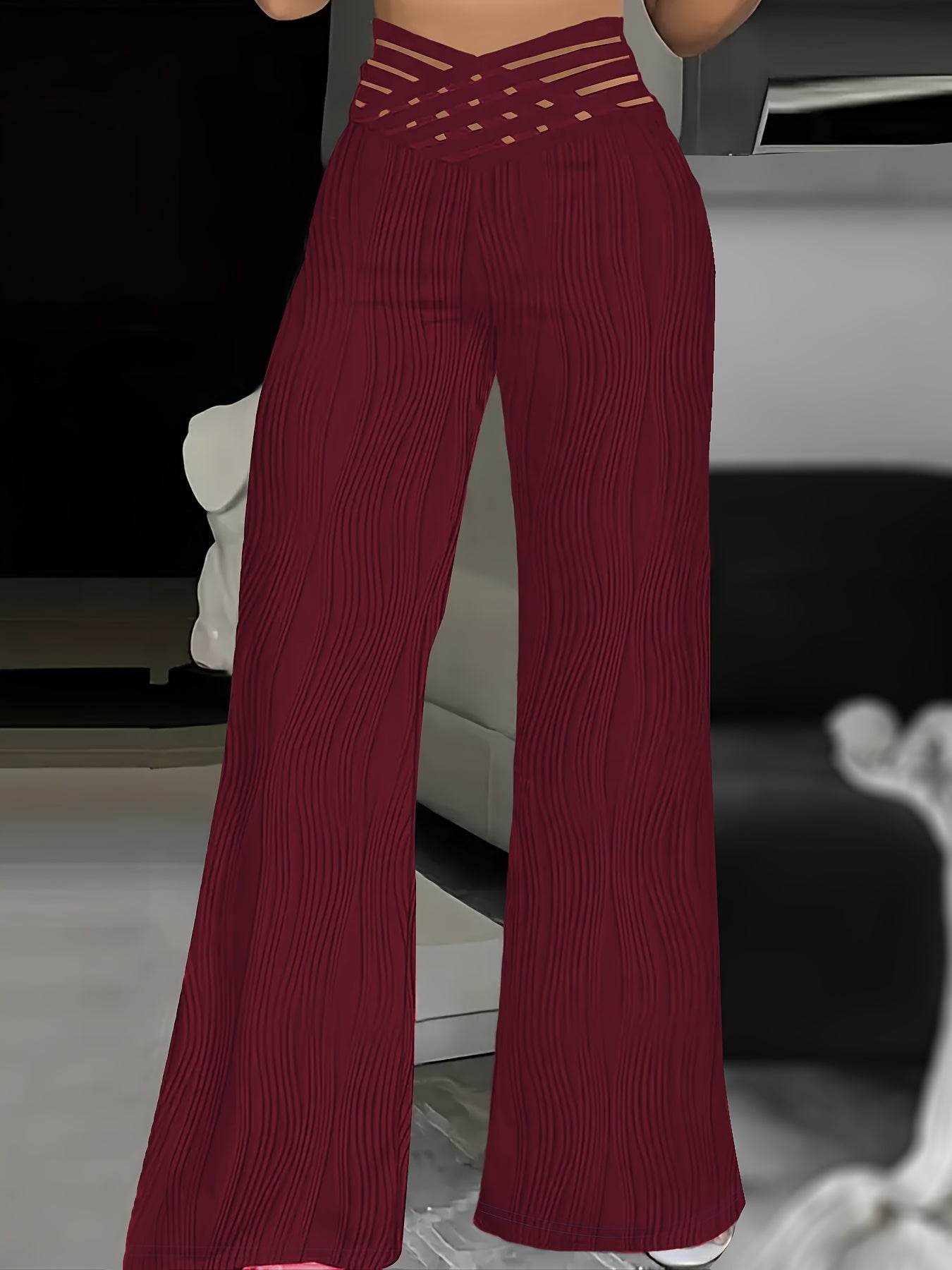 Moira | Broek met wijde pijpen en hoge taille Y2K los voor dames - Trendy casual mode