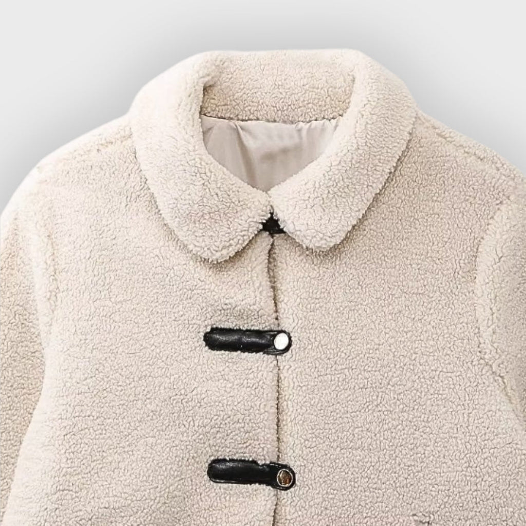 Ryvella | Veste polaire courte pour femme – Veste streetwear chaude avec fermeture éclair