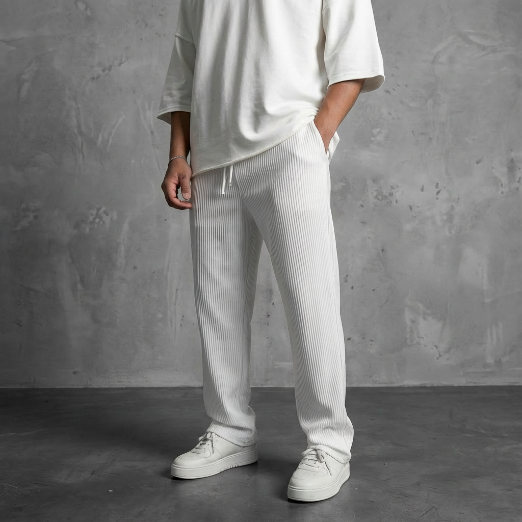 Uthman | Casual corduroy broek voor heren – Loszittende broek, relaxte casual streetwear