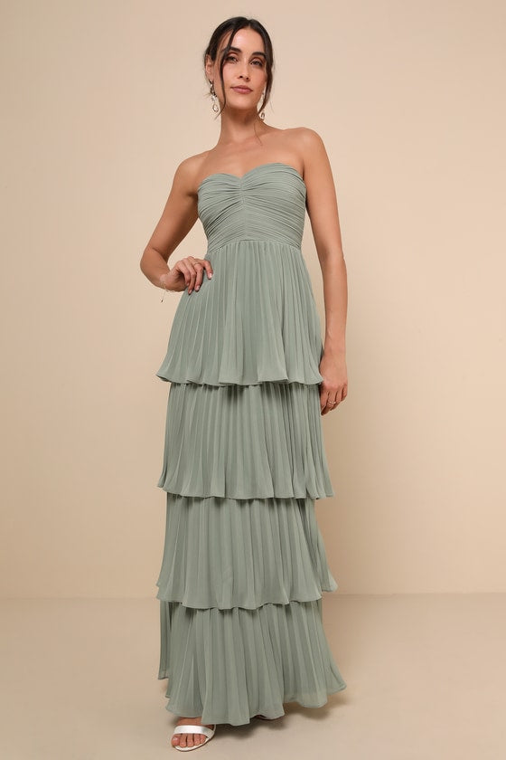 Belae | Elegante dames strapless maxi jurk – Formele avondjurk
