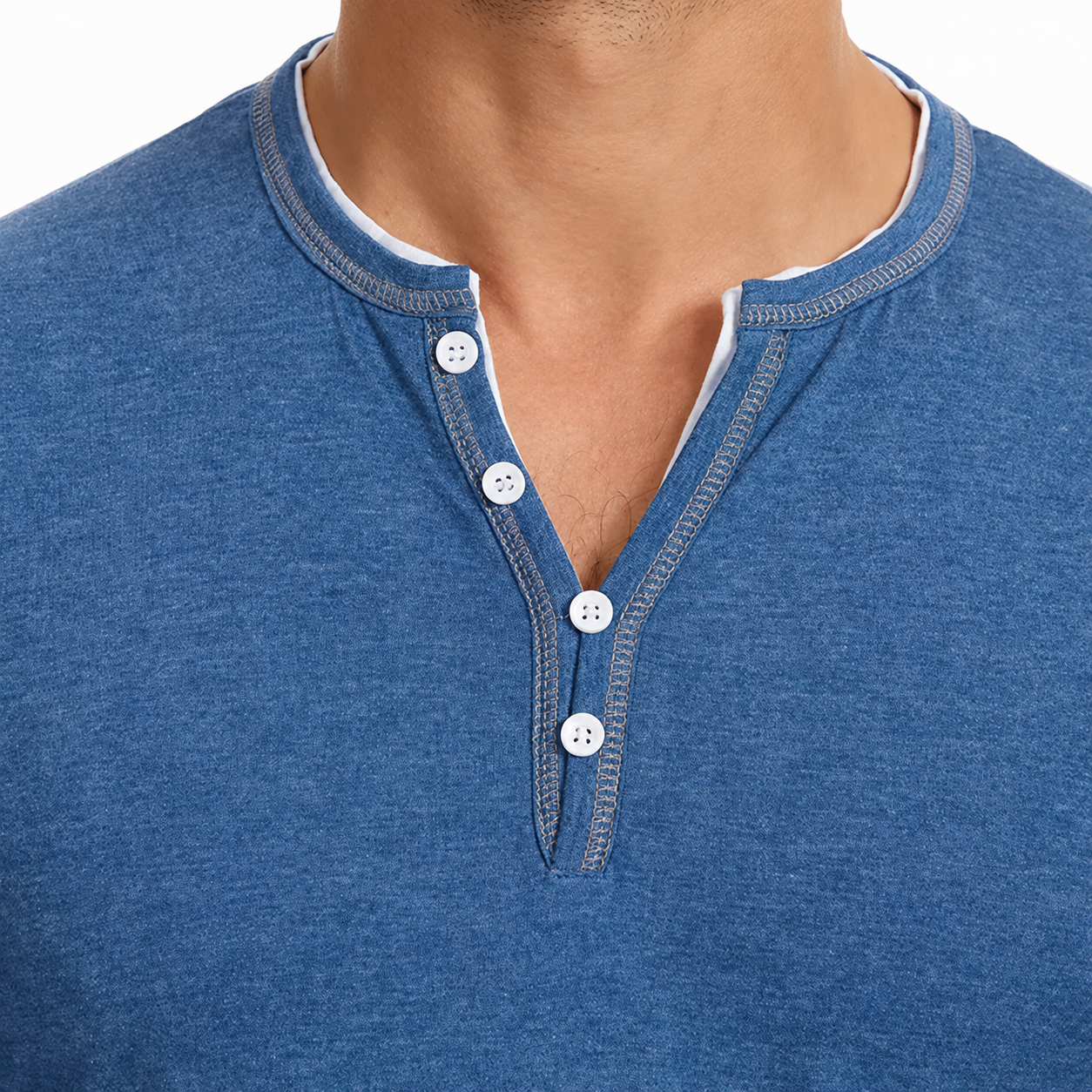 Azren | Herenoverhemd met lange mouwen en knopen, casual slim fit