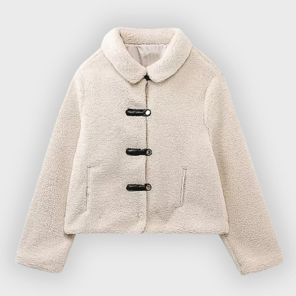 Ryvella | Veste polaire courte pour femme – Veste streetwear chaude avec fermeture éclair