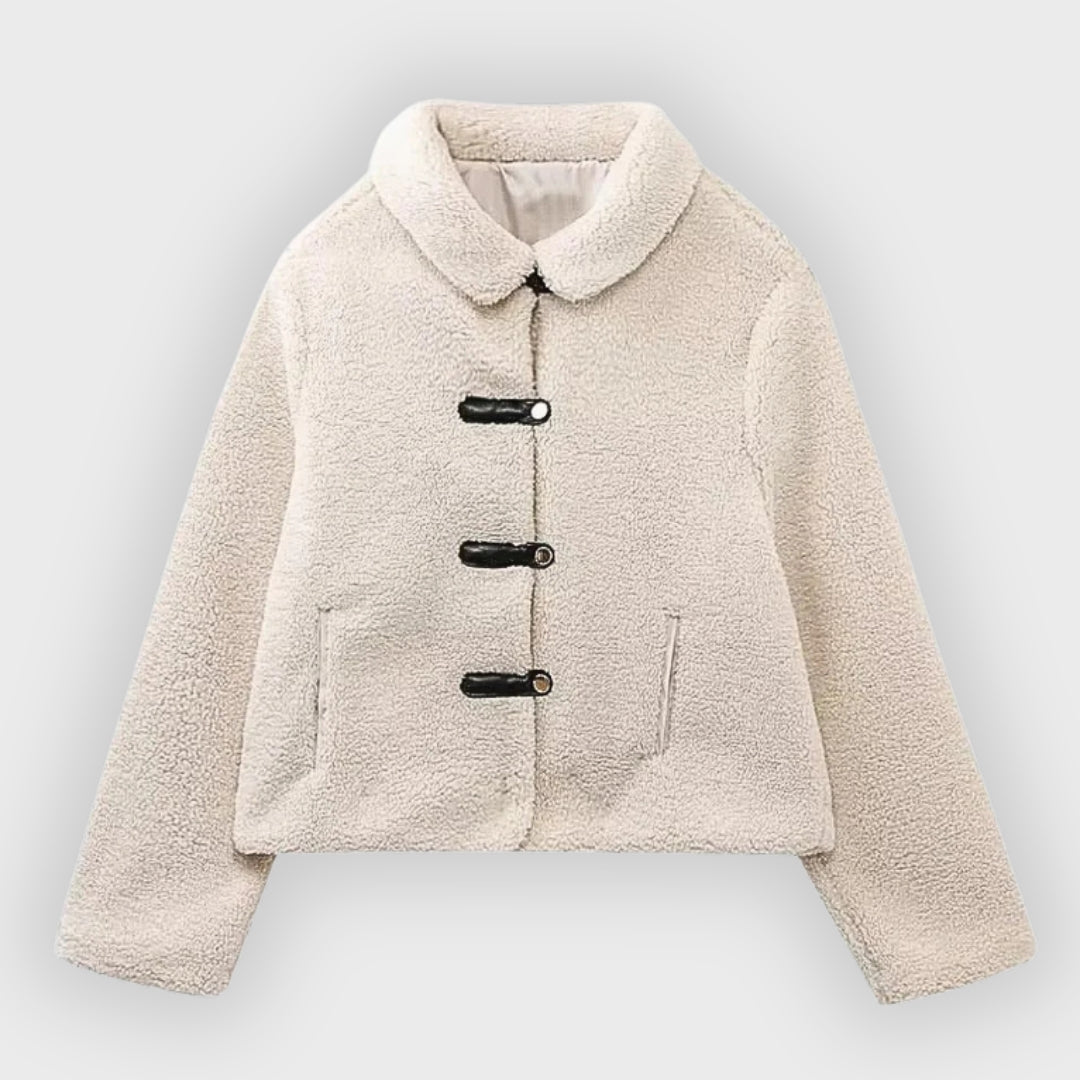 Ryvella | Veste polaire courte pour femme – Veste streetwear chaude avec fermeture éclair