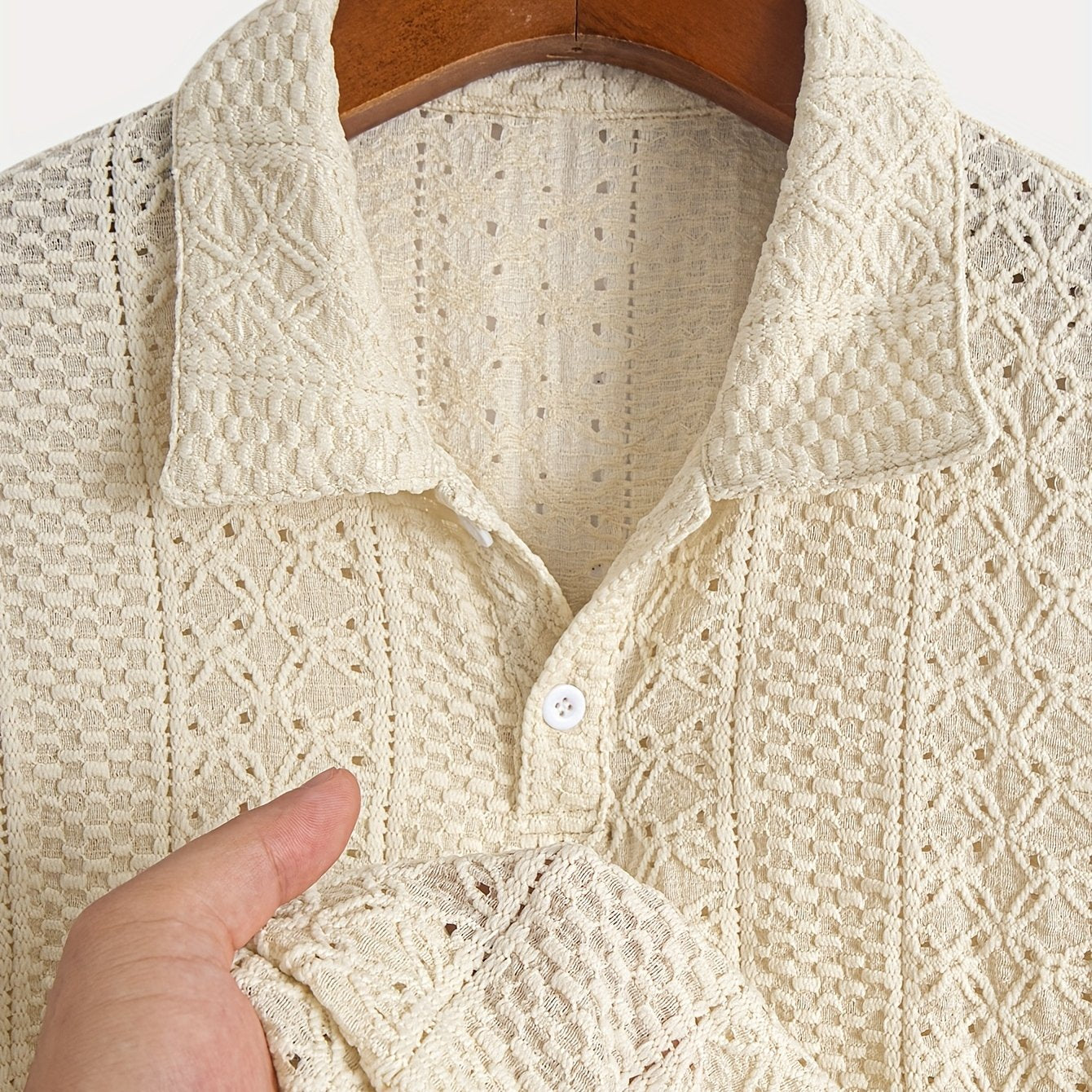 Boren | Gestreepte gebreide herenblouse – korte mouwen, ademend, lichtgewicht, casual