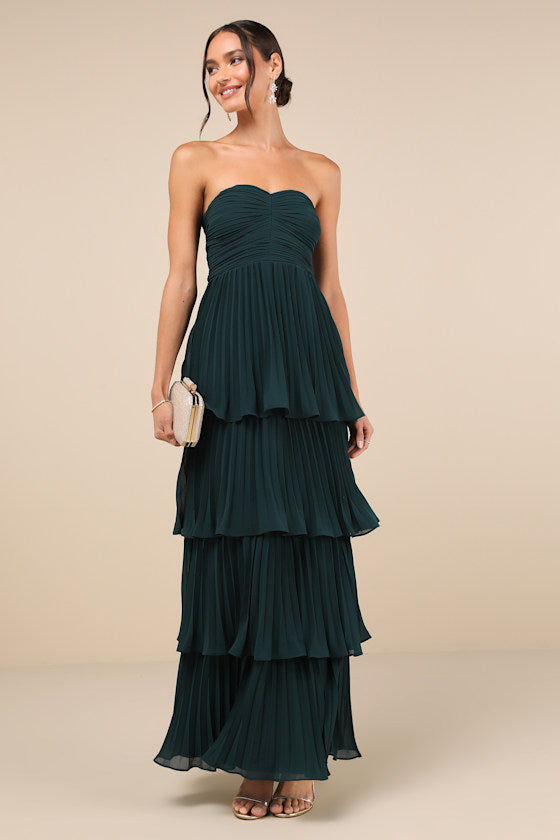 Belae | Elegante dames strapless maxi jurk – Formele avondjurk