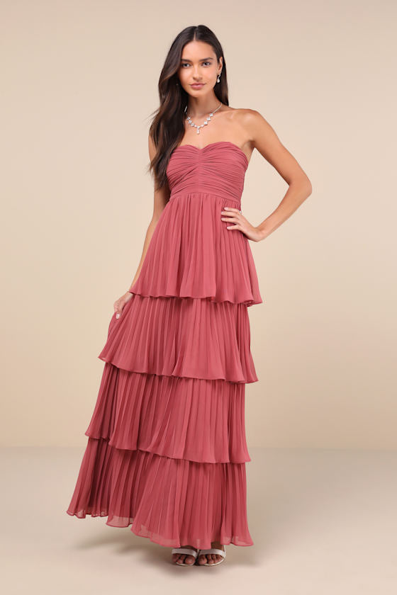 Belae | Elegante dames strapless maxi jurk – Formele avondjurk