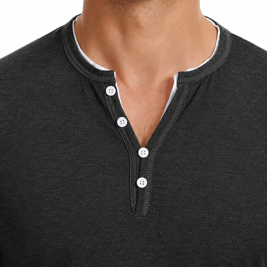 Azren | Herenoverhemd met lange mouwen en knopen, casual slim fit